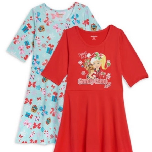Girls xsmall 4t/5t Jojo Siwa Christmas dress bundle NWT - Picture 1 of 5